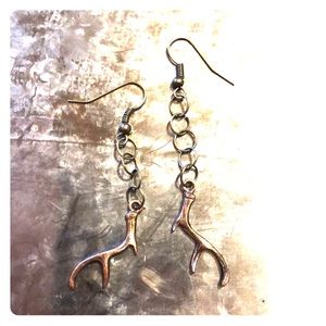 Antler earrings NWOT